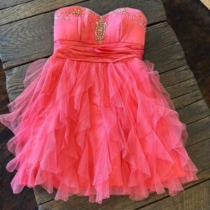 My Michelle Formal Juniors Short Strapless Prom Dress with Embellishments Size 9